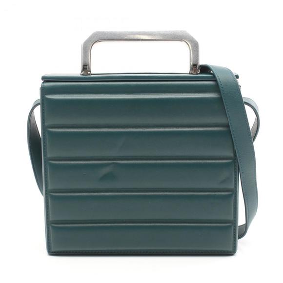 BOTTEGA VENETA Green Leather Shoulder Bag - Picture 1 of 11